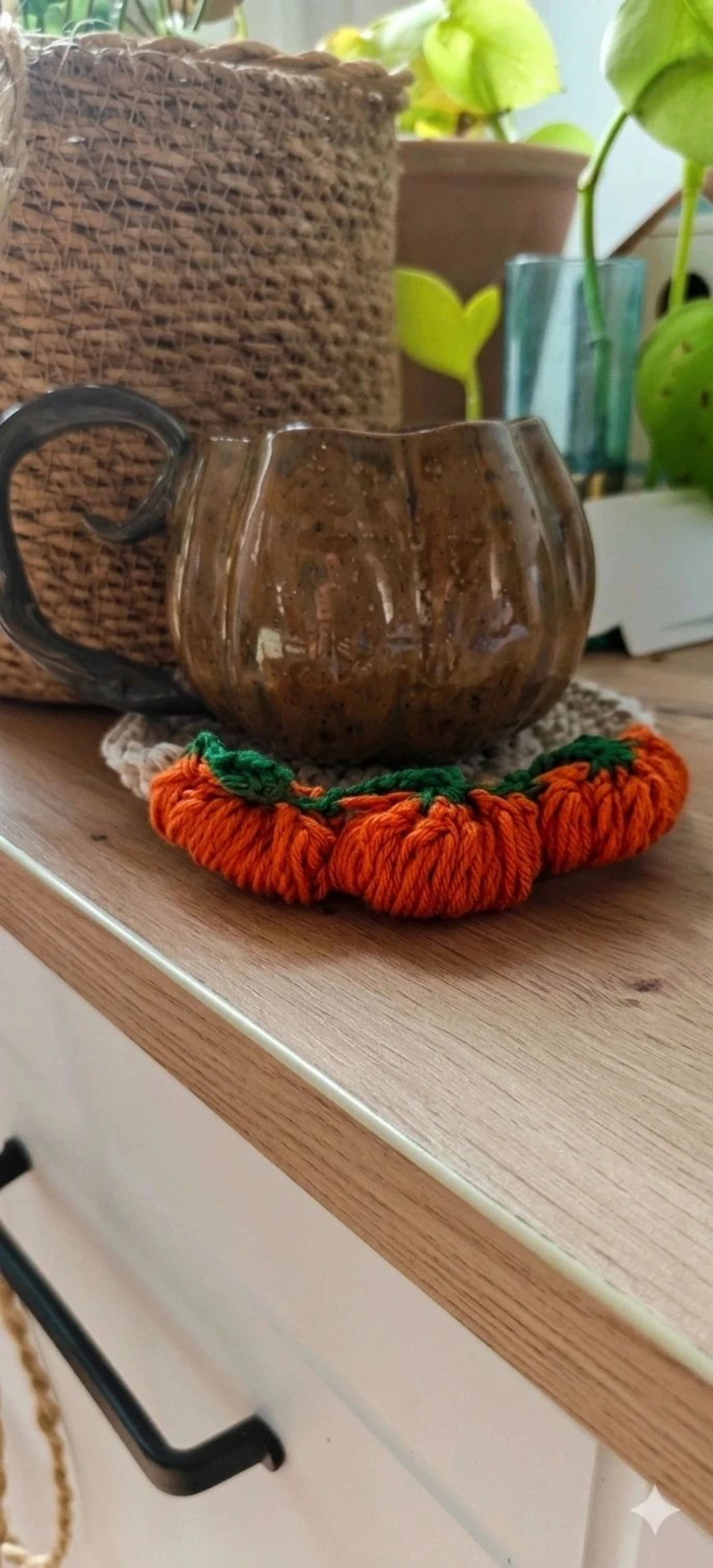 Sobremesa "Abóboras" de crochê – Estilo Outono / Cottagecore – photo 2